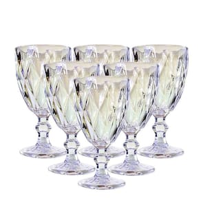 Jogo 6 Taças Vinho e Água Diamond Vidro Furta Cor 340ml - Vivaflor Decor