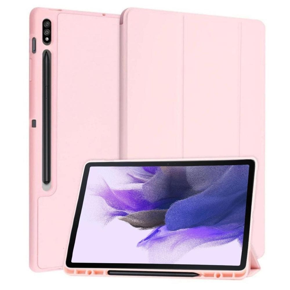 Case magnética suporte caneta para galaxy tab s7fe 12.4 t730