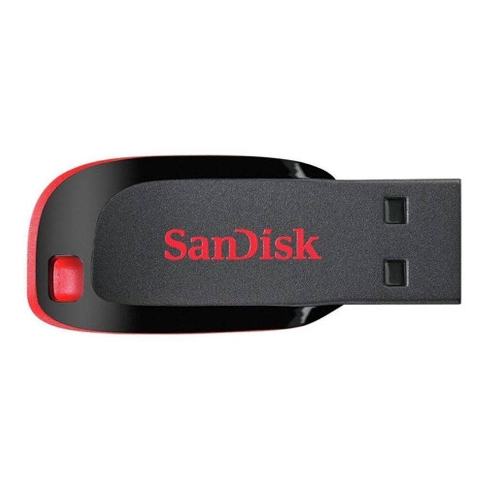 Pendrive Sandisk Cruzer Blade 16Gb 2.0 Preto E Vermelho
