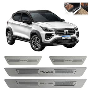 Kit soleira de porta aço inox escovado fiat pulse todos anos