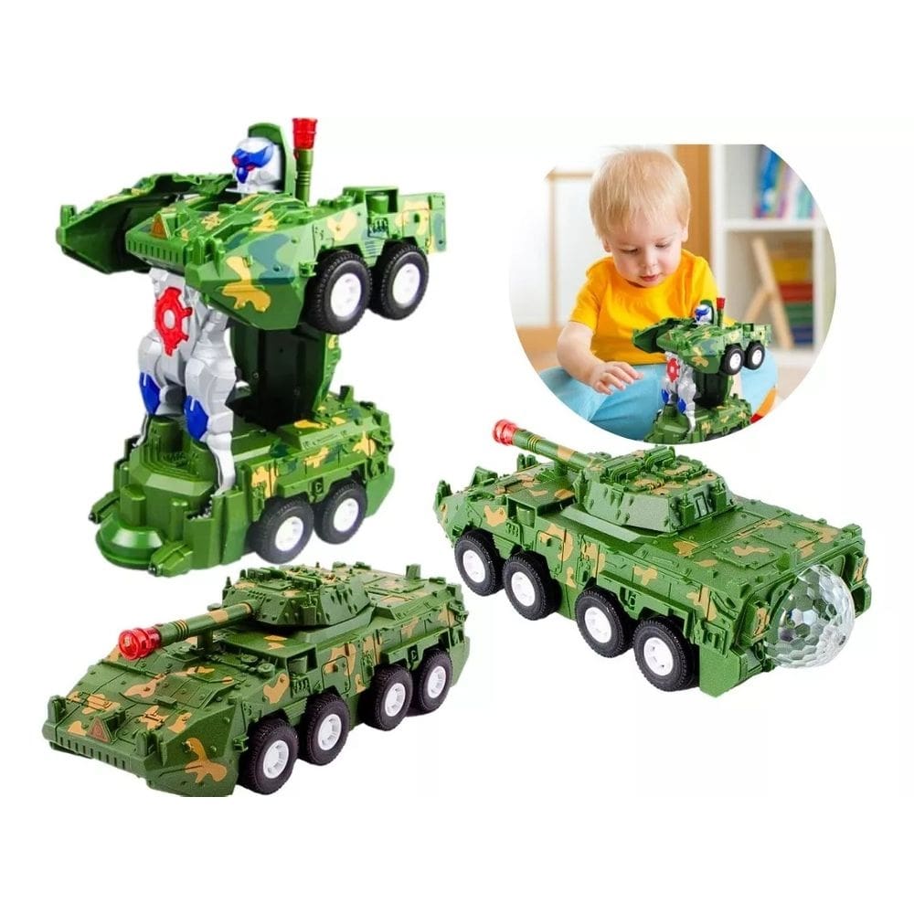 Brinquedo Tank Armored Car Tanque De Guerra Anda Luzes Som