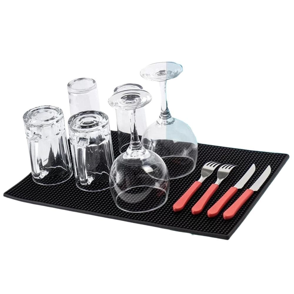 Tapete escorredor de copos e louças silicone 30x15 cozinha