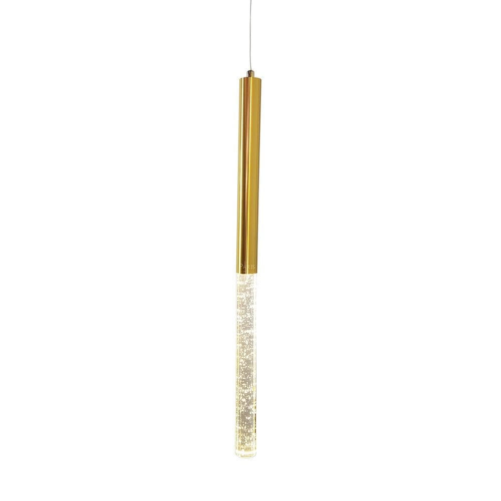 Pendente Tubo Dourado Acrílico 30cm Led 5W 3200K Bivolt