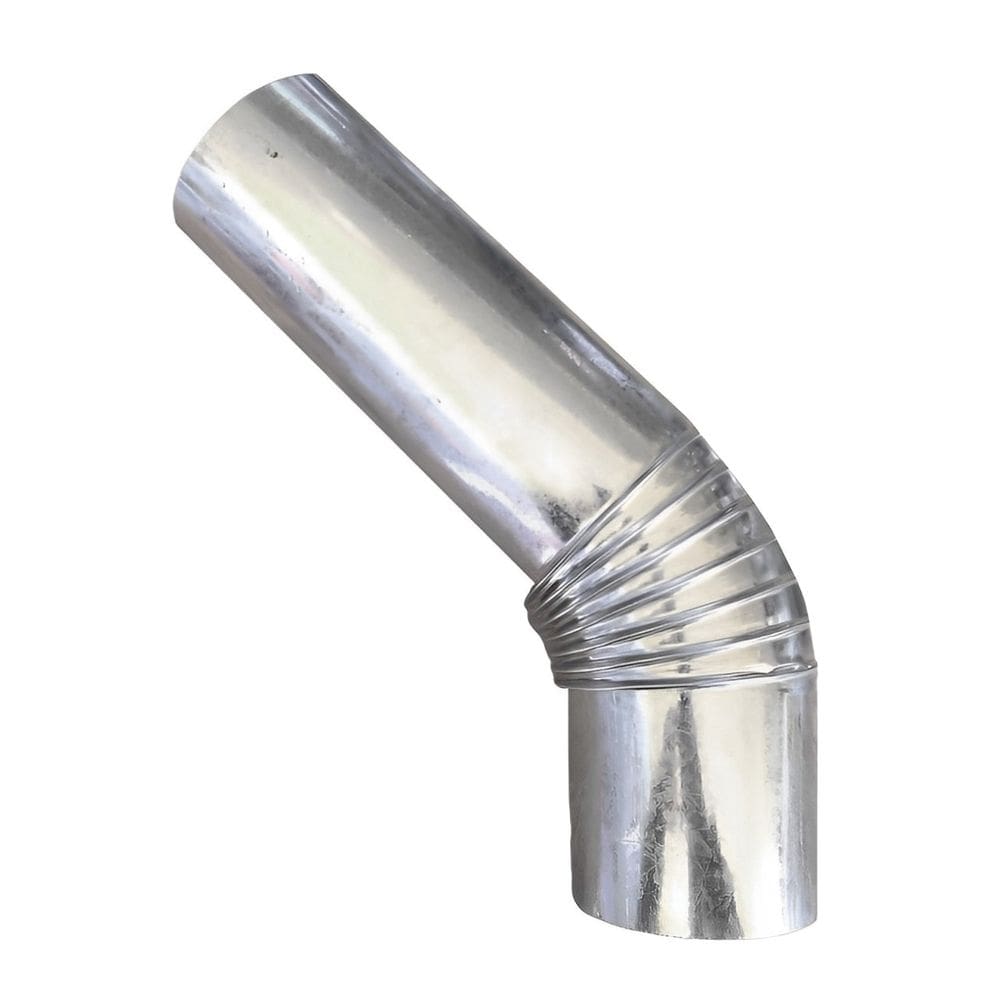 Curva Joelho 45 Graus 120mm Galvanizada Para Cano Fogão à Lenha Churrasqueira Lareira - N°3 AMZ
