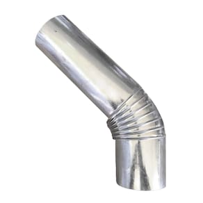 Curva Joelho 45 Graus 120mm Galvanizada Para Cano Fogão à Lenha Churrasqueira Lareira - N°3 AMZ