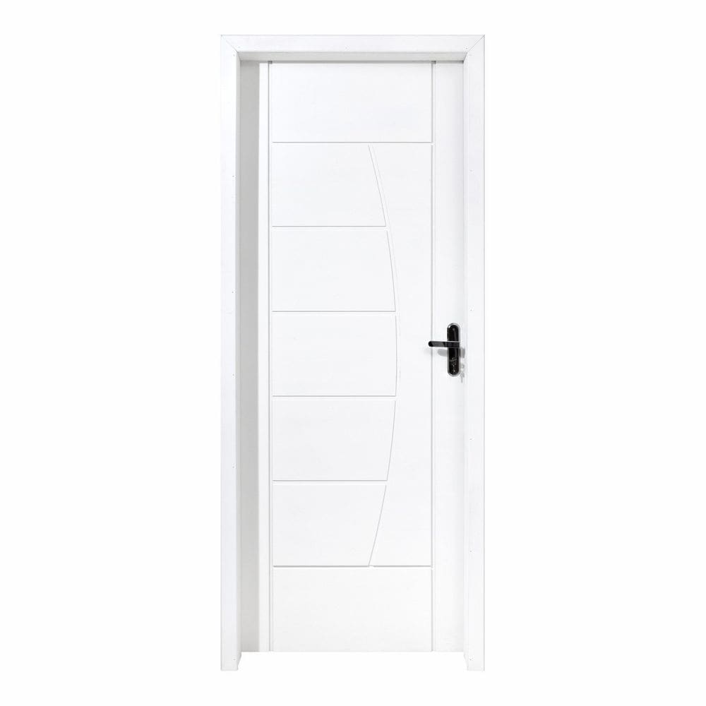 Kit Porta Pronta Maciça 214x89cm Eucalipto Esquerda Pm78 Solar Cruzeiro Portas Branco