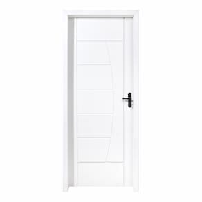 Kit Porta Pronta Maciça 214x89cm Eucalipto Esquerda Pm78 Solar Cruzeiro Portas Branco