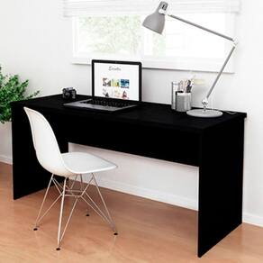 Mesa De Escritório Escrivaninha 140x60cm Tampo 30mm Preto