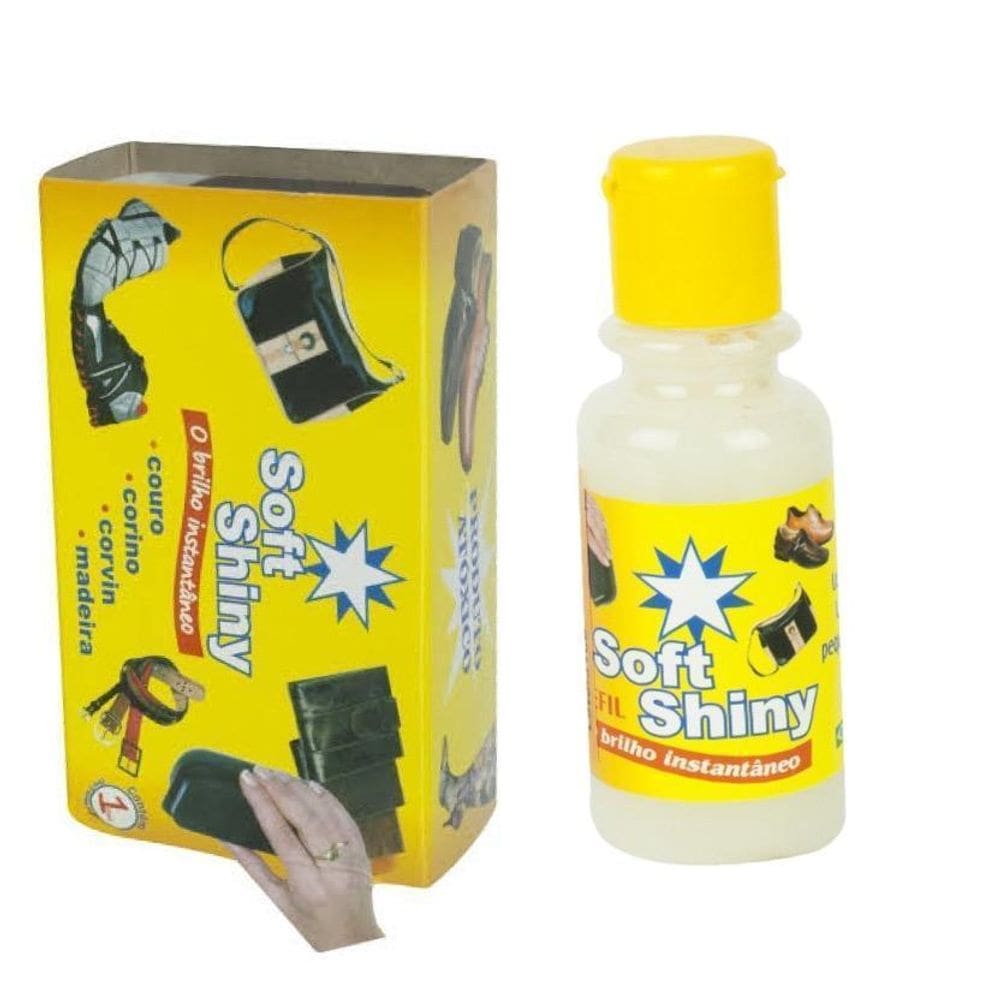 Kit soft shiny com 1 limpador de sapato + 1 refil