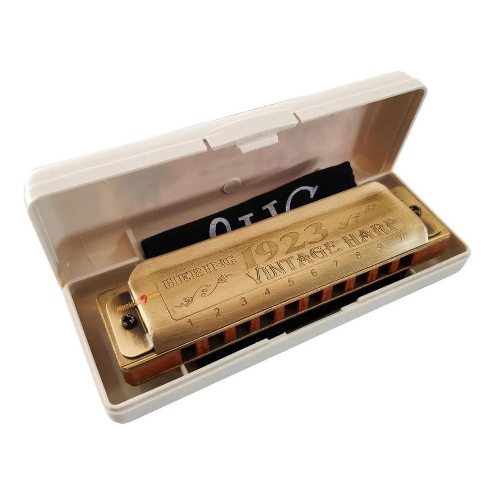 Gaita de boca hering vintage harp sol com case