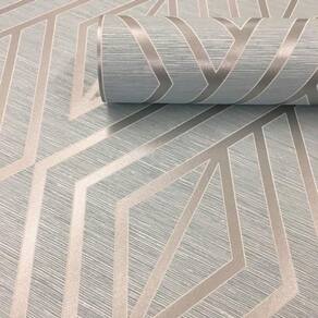 Papel de parede adesivo - 45cm x 10m geométrico cinza gold