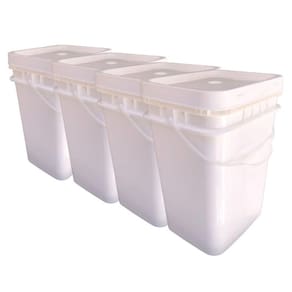 Balde pi retangular 20l - 4 pçs