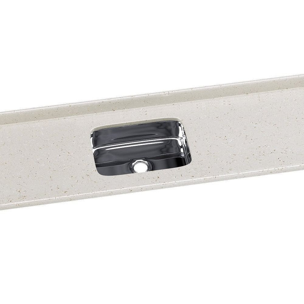 Pia para Cozinha em Mármore Sintético com Cuba em Aço Inox 180cmx55cm Aj Rorato Travertino