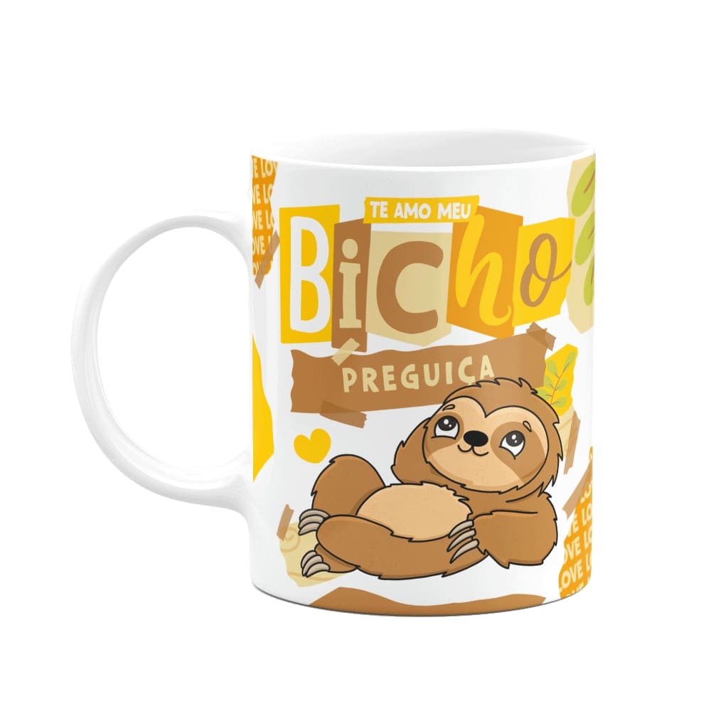 Caneca Divertida Namorados - Te amo meu bicho preguiça