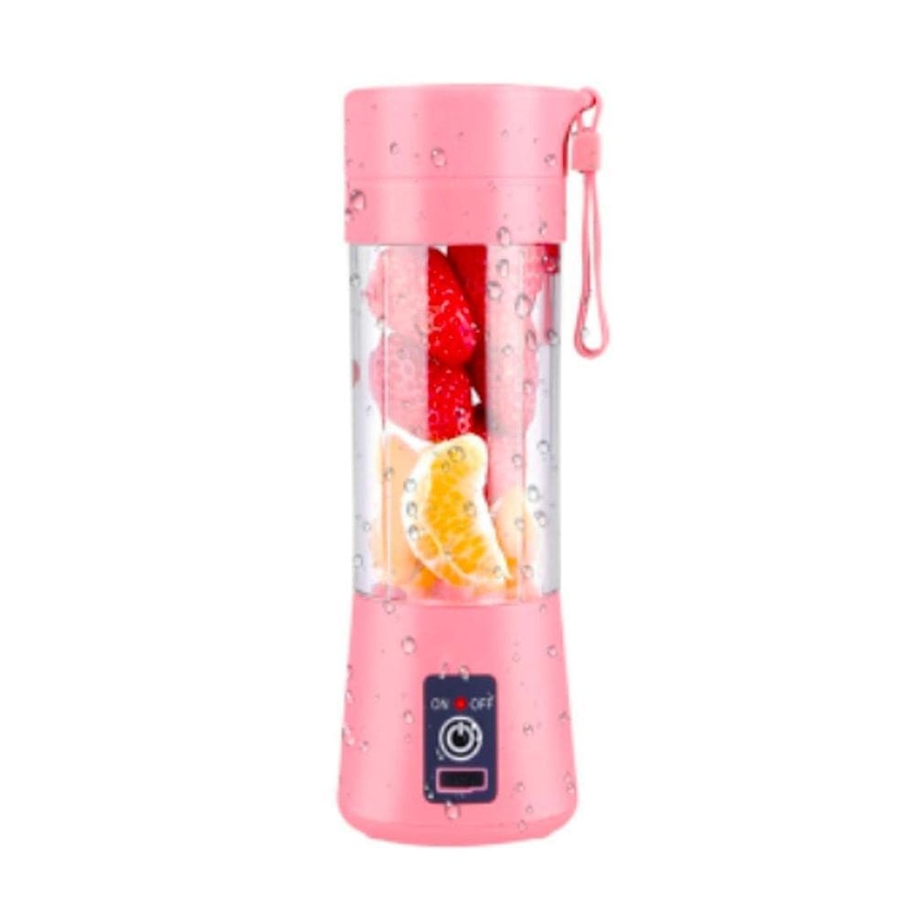 Mini liquidificador portátil usb recarregável rosa