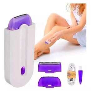 Mini depilador elétrico aparador pelos corporal feminino
