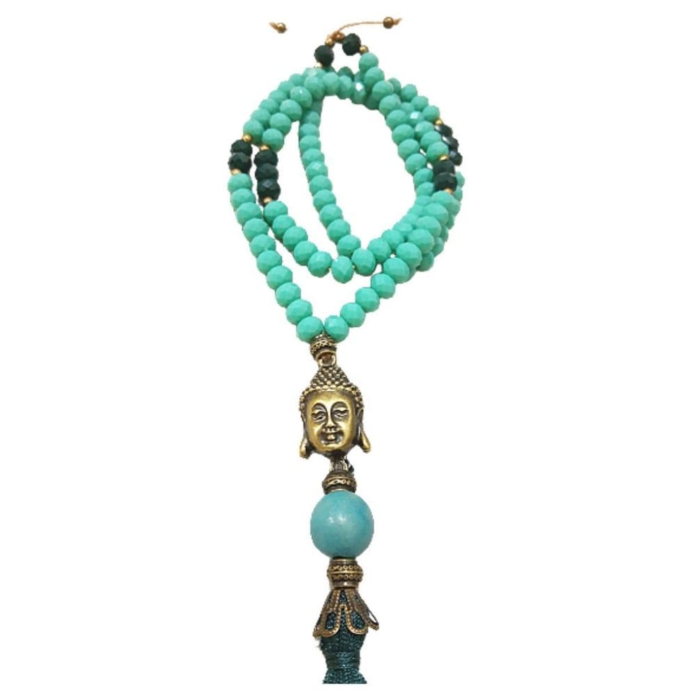 Japamala pulseira terço 108 contas de cristal verde