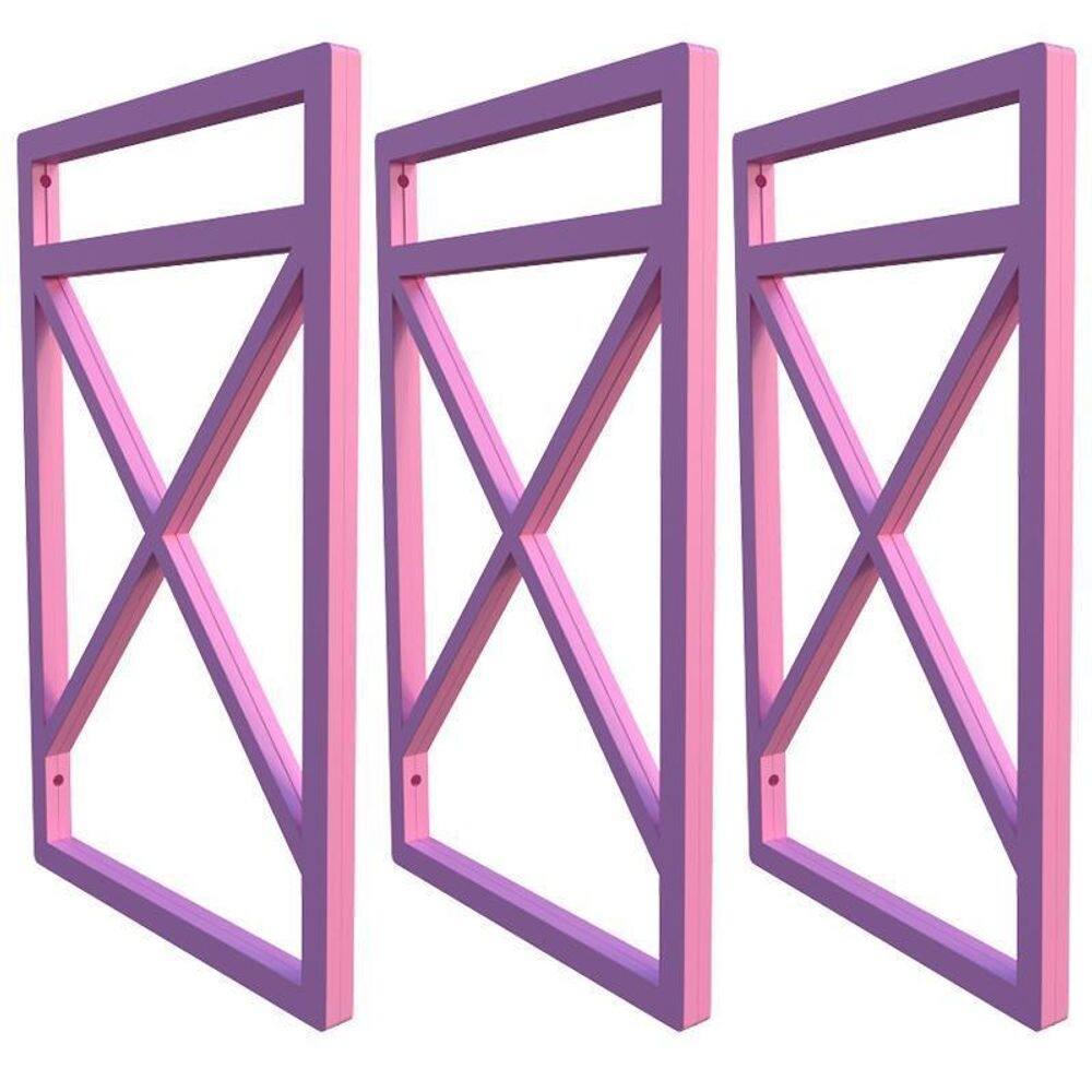 Suporte para prateleira estilo industrial 03 un. rosa