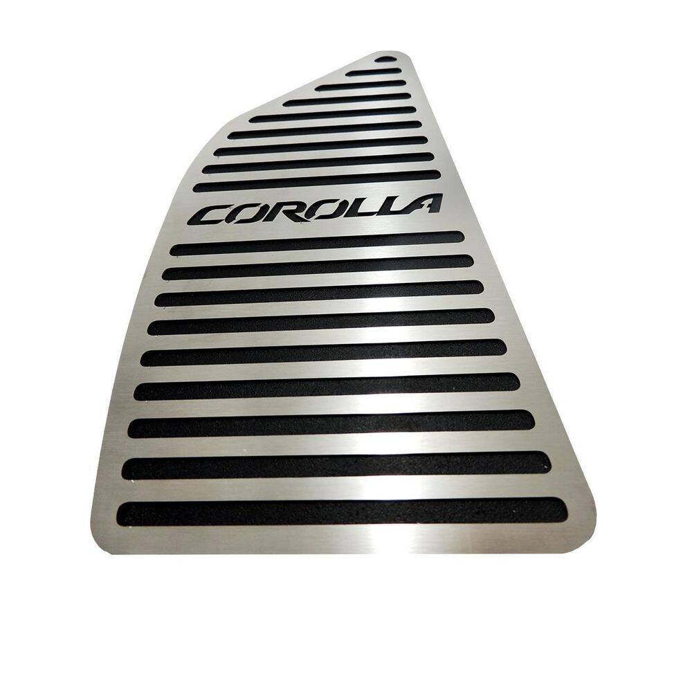 Descanso pé aço inox escovado toyota corolla altis 2020 2021