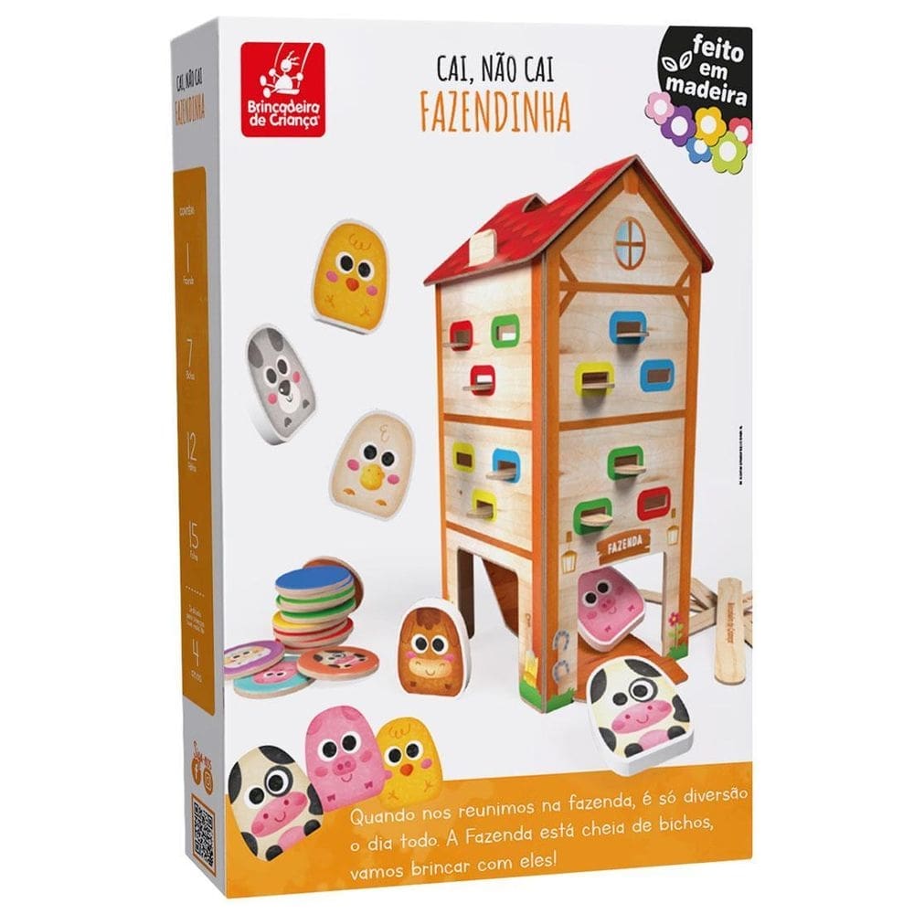 Cai, não cai - fazendinha brinquedo infantil educativo
