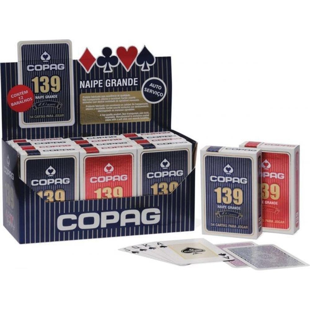 Baralho copag 139 12 jogos naipe grande