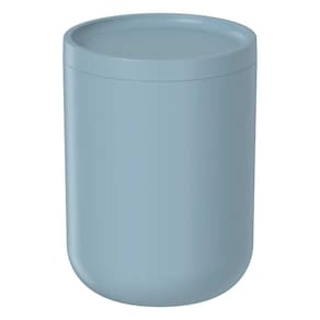 Porta Algodão Cotonete Banheiro OU Bold Azul com Tampa
