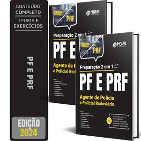 Apostila pf e prf 2024 preparação 2 em 1 agente polícia e