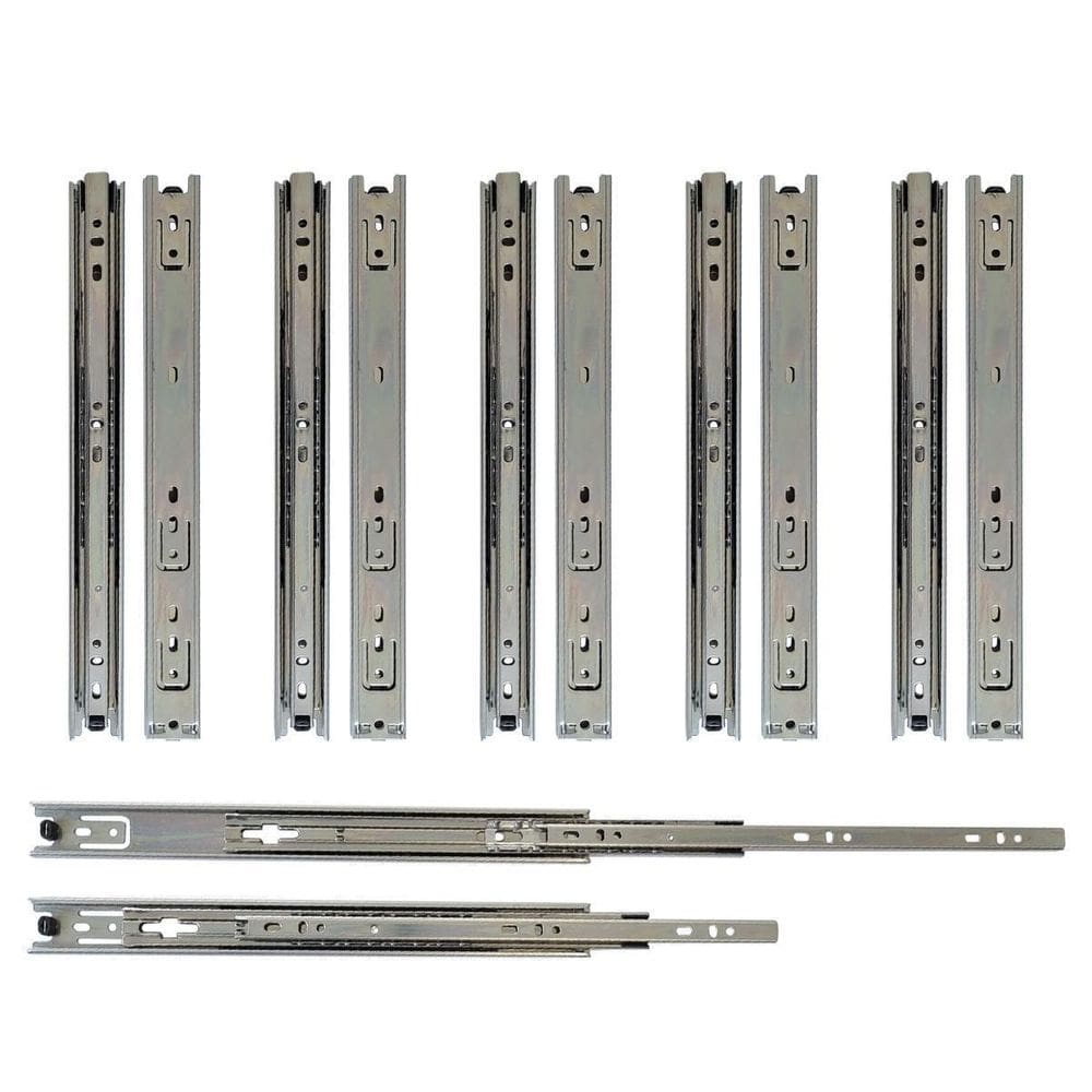 Kit 14 corrediça telescópica 40cm para gaveta trilho 7 pares
