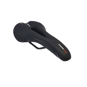 Selim MTB Sport Vazado Gel 27,9x14,8cm Preto Branco 343g