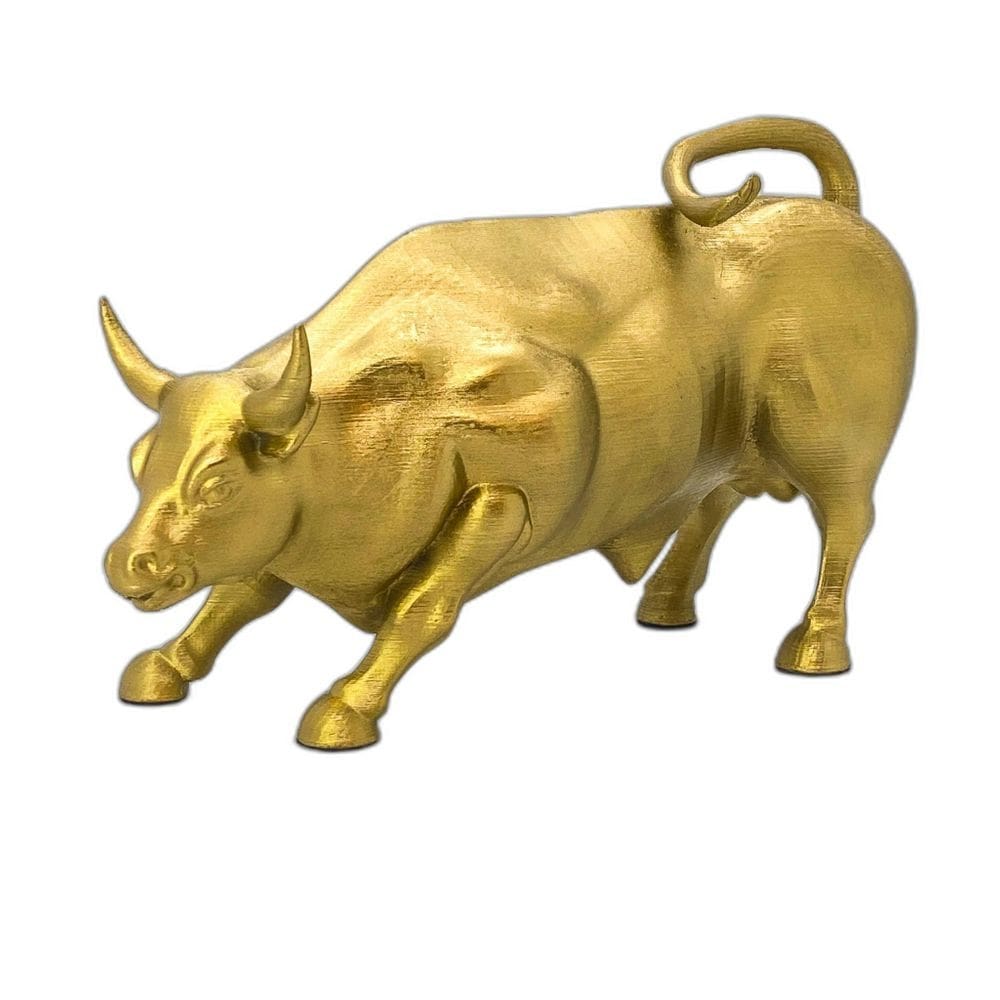 Estatua touro wall street decoração grande - dourado