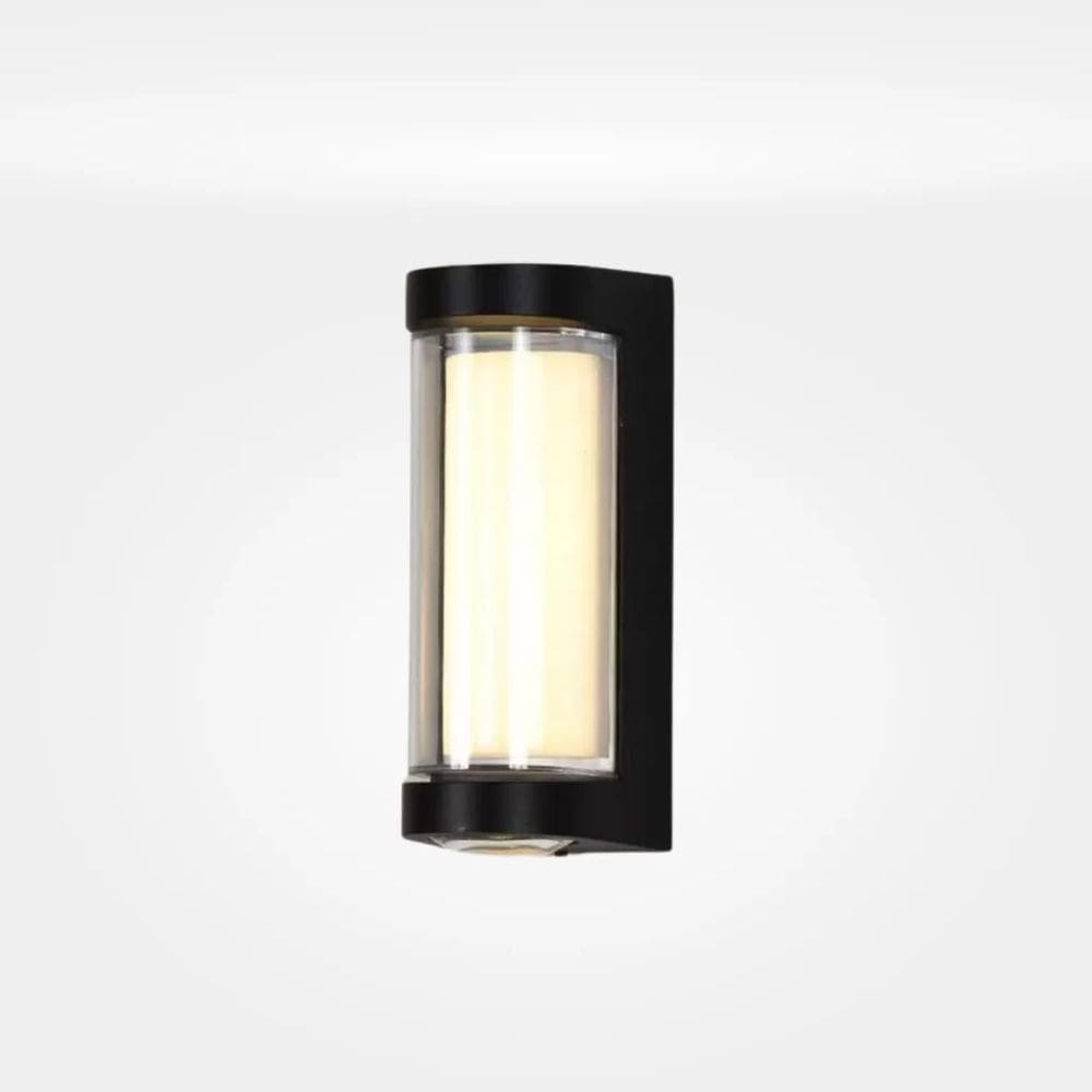 Arandela Modern Preta 18cm Led 12W 3000K Bivolt IP54