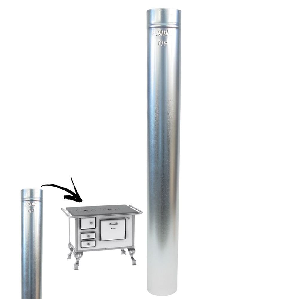 Cano 50cm Em Aço Galvanizado 110mm Para Chaminé Fogão à Lenha Lareira - N°1 AMZ