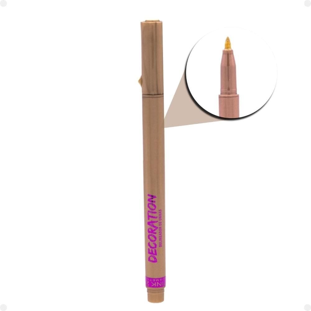Caneta Delineadora de Unhas Pink 21 Decoration Marrom 3,2g