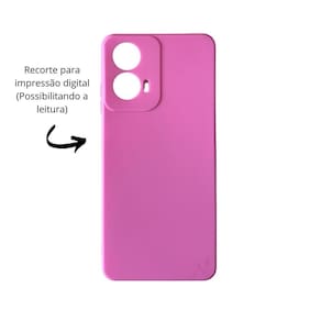 Capa aveludada compatível motorola moto g04 recorte digital