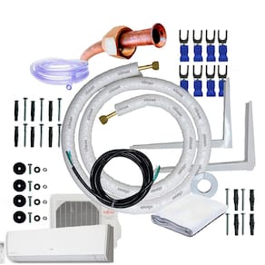 Kit Para Instalação De Ar Condicionado Fujitsu Airstage Essencial 9000 a 12000 Btus 1/4 3/8 3 Metros  Com Suporte 450mm