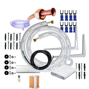 Kit Completo Instalação Para Ar Condicionado Gree G-top Auto Inverter 9000 a 12000 Btus 1/4 3/8 2 Metros Com Suporte 450