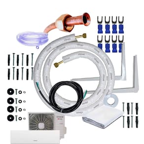 Kit Completo Para Instalação Ar Condicionado Hitachi AirHome 600 9000 a 12000 Btus 5 Metros Com Suporte 450mm