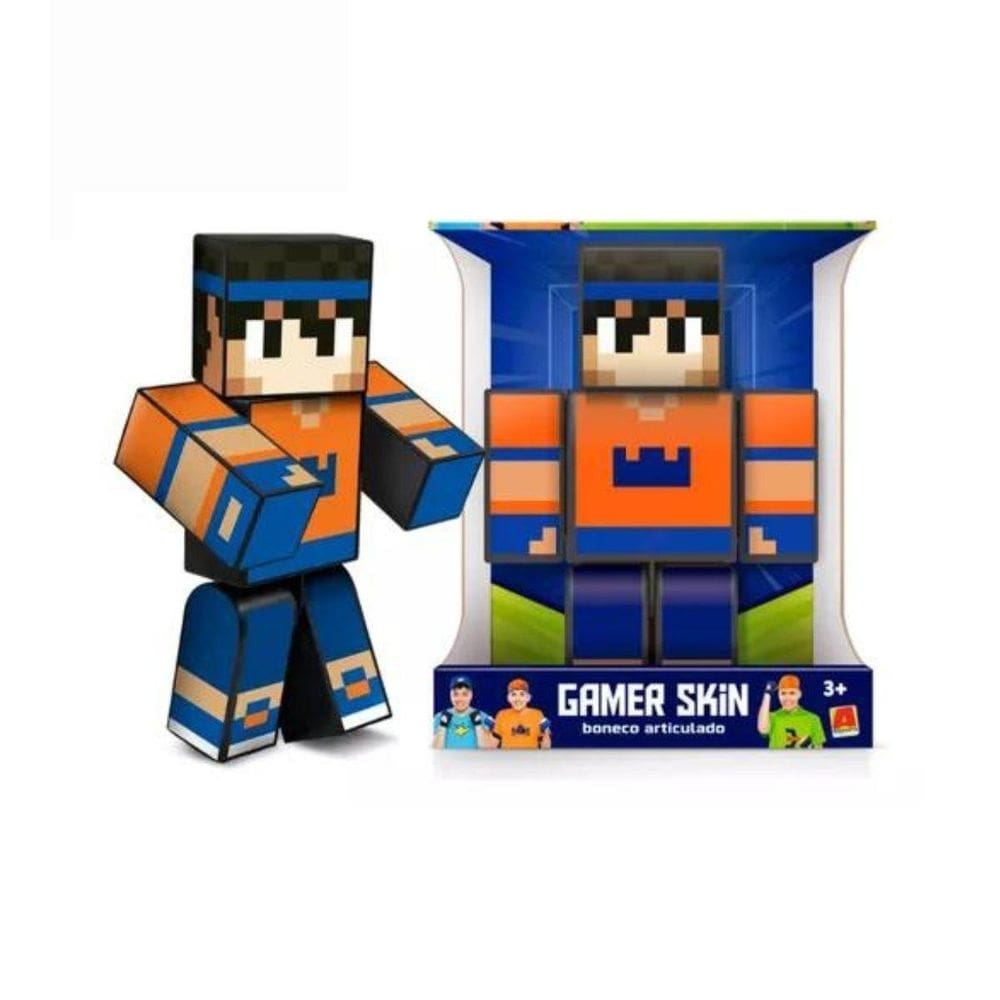 Boneco Articulado Hey Davi Gamer Família Arqueira 25Cm Skin