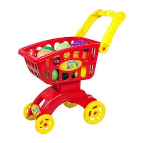 Super market carrinho de compras vermelho - braskit 8708