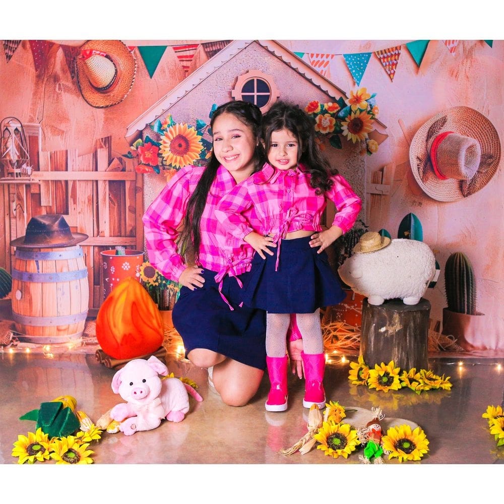 Conjunto Infantil Xadrez Rosa