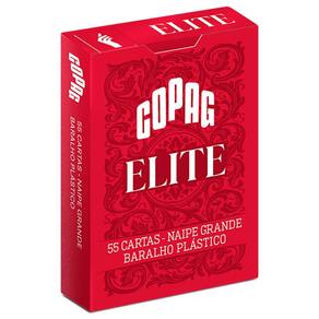 Baralho Plástico Elite Vermelho Naipe Grande | COPAG