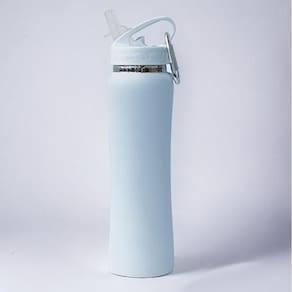 Garrafa Azul Claro De Dupla Camada Térmica Quente Frio 750Ml