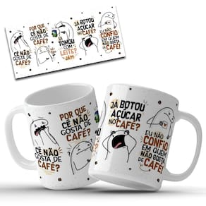 Caneca Personalizada Amo Café em Cerâmica 325ml