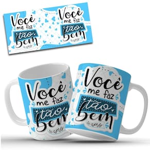 Caneca Personalizada Namorado Você me Faz Tão Bem Te Amo