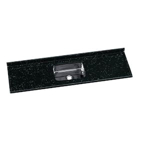 Pia para Cozinha em Mármore Sintético com Cuba em Aço Inox 180cmx55cm Aj Rorato Preto