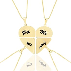 Colar Best Friends Amizade Personalizado Folheado Ouro 18K