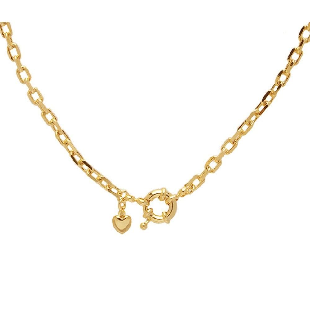 Choker Cartier Coração Fecho Boia Folheado Ouro 18K