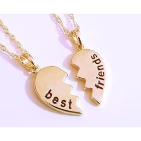 Colar Best Friends Forever Amizade Folheado Ouro 18K - B3