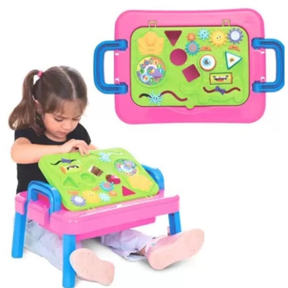 Mesa Didática Portátil Rosa Didática - Mercotoys