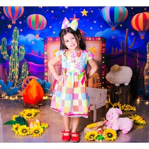 Vestido Junino Luxo Floral